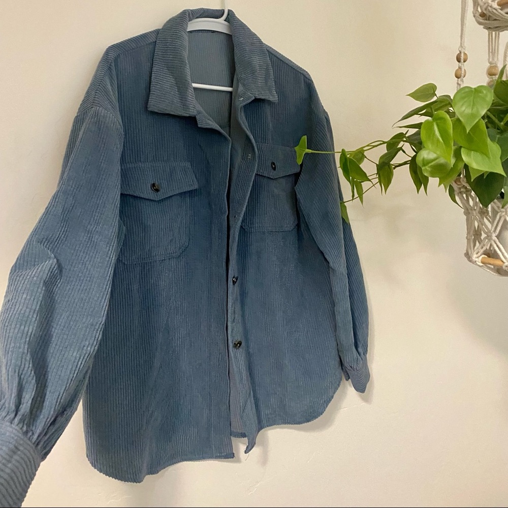 *SOLD* SHEIN Blue Corduroy Shacket